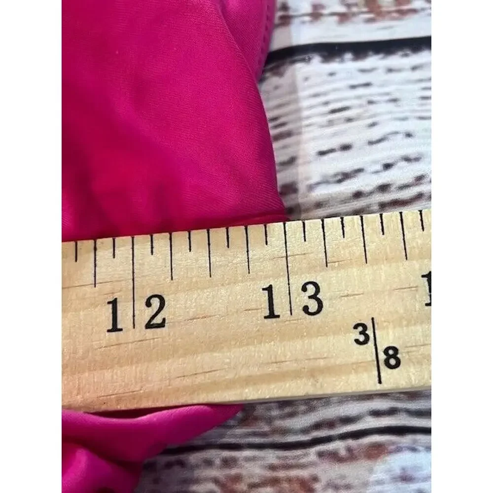 J.Crew Womens‎ Ruched Ruffle One Piece Swimsuit Beach Fuchsia Pink Size 8 NWT